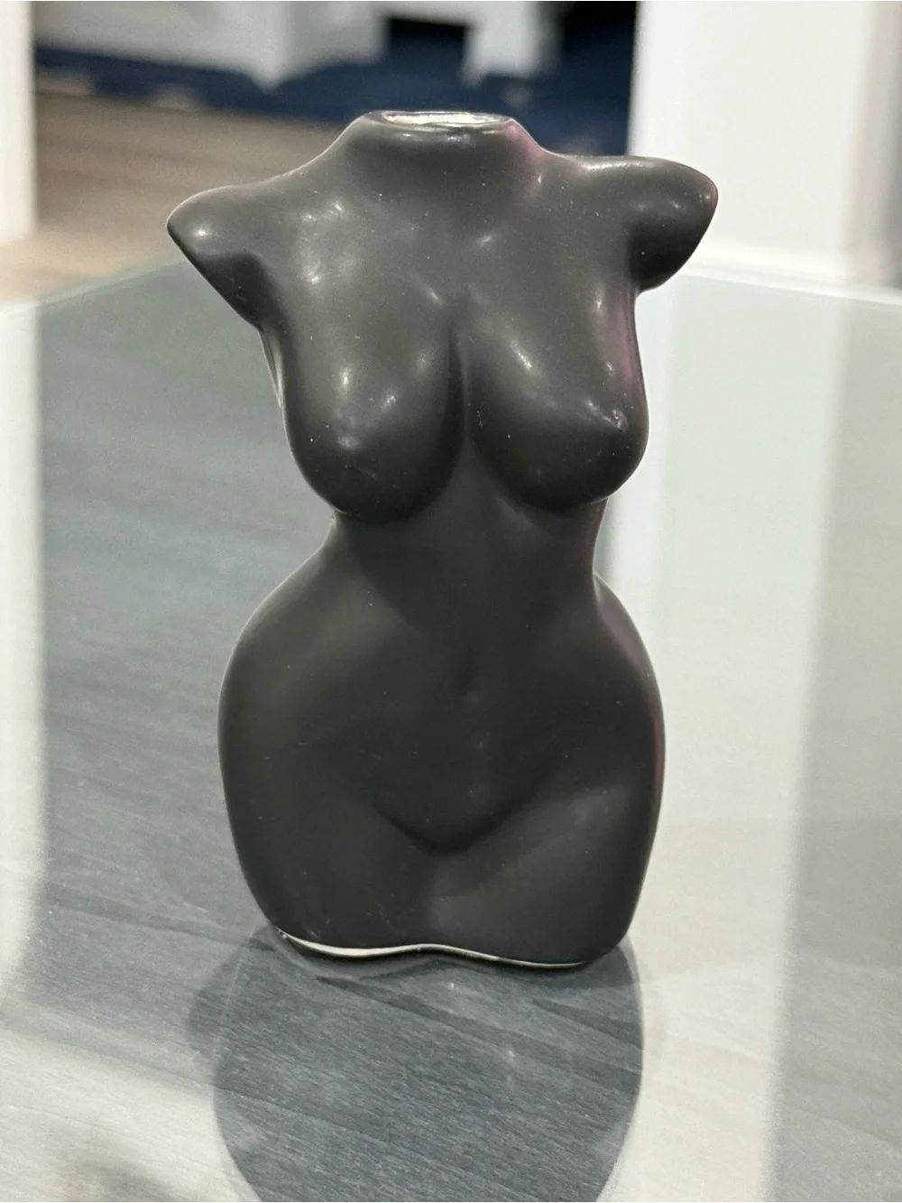 Minimalist Black Female Torso Accent Sculpture